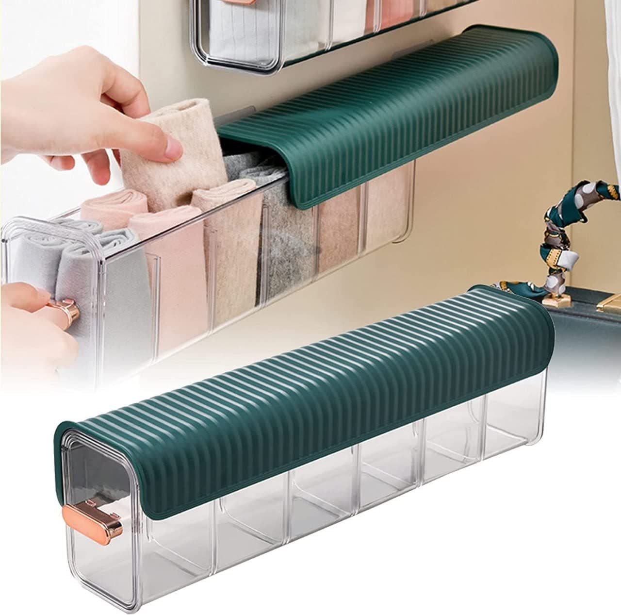 Wall mounted drawer storage organizer by Mauve Saffron, featuring multiple compartments for home and garden organization.