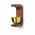 Wood wall candle holder with a gold cup, perfect for home decor and garden accents, by Violet Cassandra.