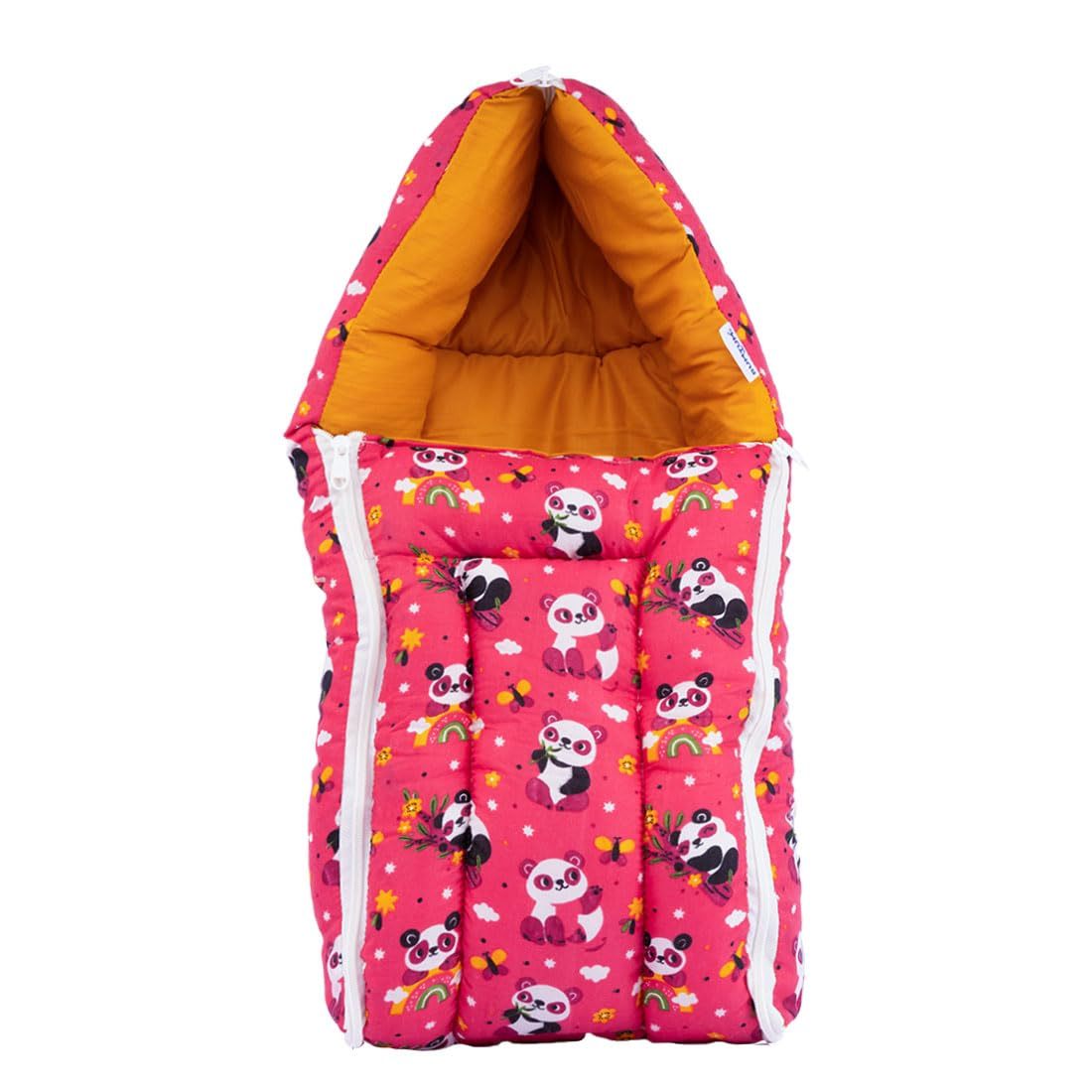 Amaranth Smokey newborn unisex cotton baby carry and sleeping bag, 3-in-1 baby bed, soft and comfortable for infants.