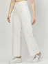 Women’s high rise white denim jeans by Ochre Ourea, showing front view with fit and stitching details.