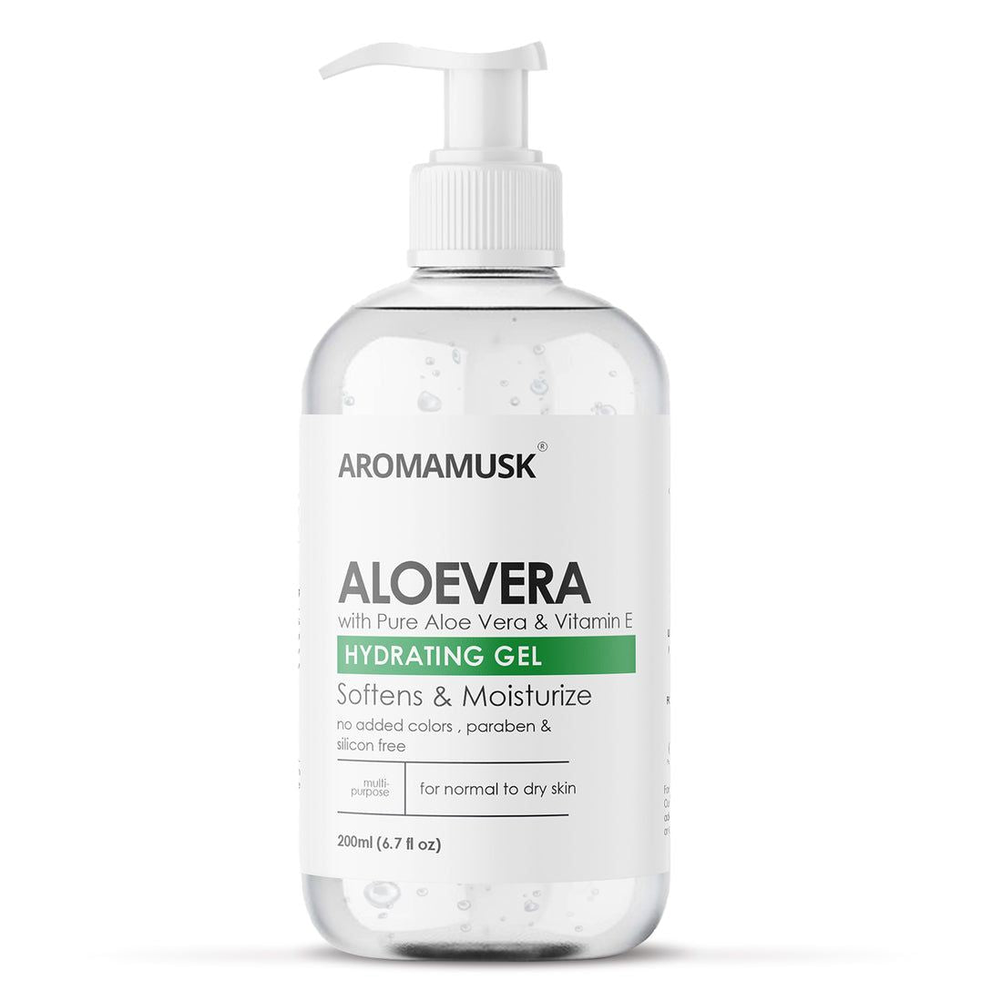 Coral Amphitryon aloe vera gel for face with pure aloe vera and vitamin E, skincare product for soothing and hydrating skin.