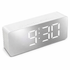 Amethyst Ophion LED digital alarm clock displaying time and temperature on a home bedside table.