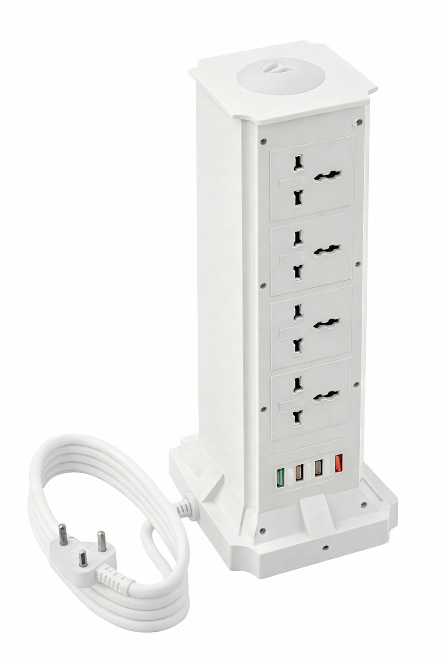 King7054 power strip with long cord and multiple outlets, ideal for tech accessories and device charging.
