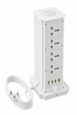 King7054 power strip with long cord and multiple outlets, ideal for tech accessories and device charging.