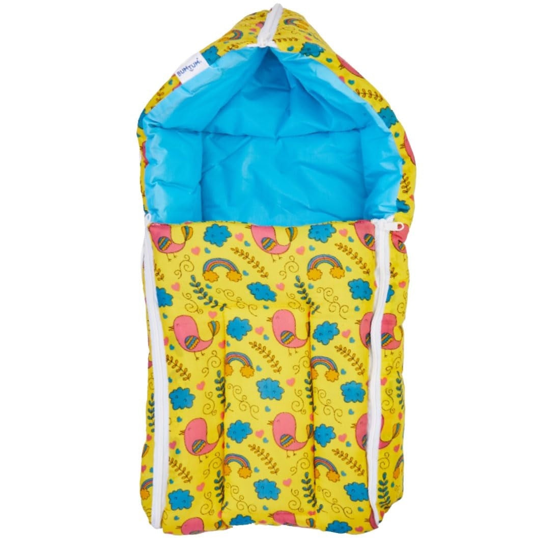 Unisex cotton baby sleeping bag and carry bag by Amaranth Smokey, 3-in-1 baby bed for newborns, soft and comfortable for infants.