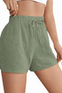 Women’s casual fit elastic waist shorts by Bronze Charlie, showing lightweight fabric and relaxed fit for everyday comfort.