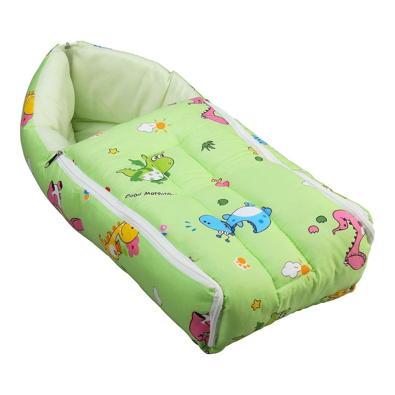 Amaranth Smokey 3-in-1 baby bed, sleeping bag, and carry nest in soft cotton, designed for kids and babies.