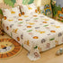 Kids cartoon bedsheet with jungle safari print by Violet Achilles, featuring colorful jungle animals on soft fabric for children.