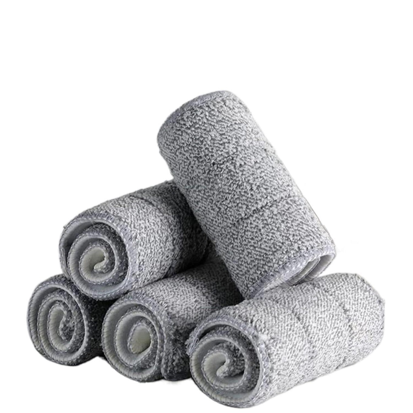 Set of four Chocolate Castor mop refill pads, compatible with home cleaning mops, shown in a clean, organized display.