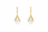 Amber Aether lightweight earrings for everyday wear, showcasing delicate gold-tone jewelry with a simple, elegant design.