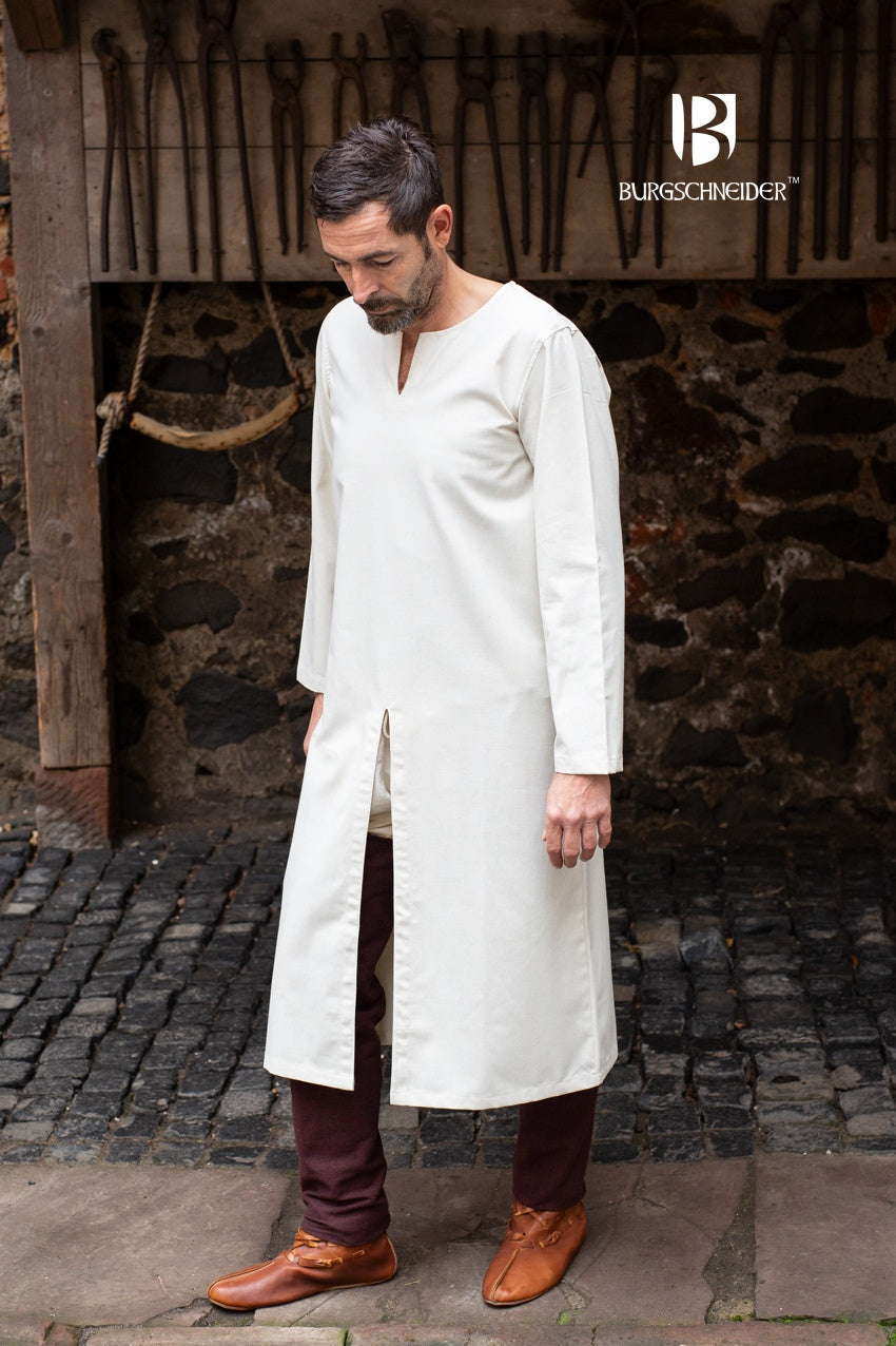 Azure Briseis Gilbert Natural under tunic for festivals and parties, showing its lightweight fabric and relaxed fit.