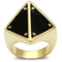 Turquoise Tiger GL325 gold-plated brass ring with epoxy detailing, showcasing a stylish and elegant jewelry design.