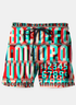 Gothic Cut Typo Glitch Shorts T-shirt by Sky Felix featuring edgy, distressed typography and glitch-inspired design.