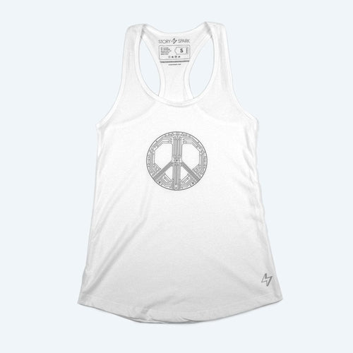 Orchid Mnemosyne Smart Peace Tank top with a graphic print, sleeveless design, and comfortable fit for casual wear.