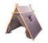 Gray star-themed XL play tent and play mat set by Red Oceanus for kids, featuring a cozy indoor play area with fun star designs.