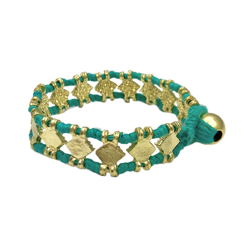 Ariel Amara bracelet with a stylish green cuff design, featuring a sleek, modern bracelet style in a vibrant green shade.