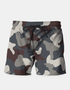 Grey blue army camouflage pattern shorts by Sky Felix, featuring a casual fit and military-inspired design.