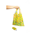 Large yellow Lavender foldable reusable grocery tote bag with handles, ideal for shopping and eco-friendly storage.