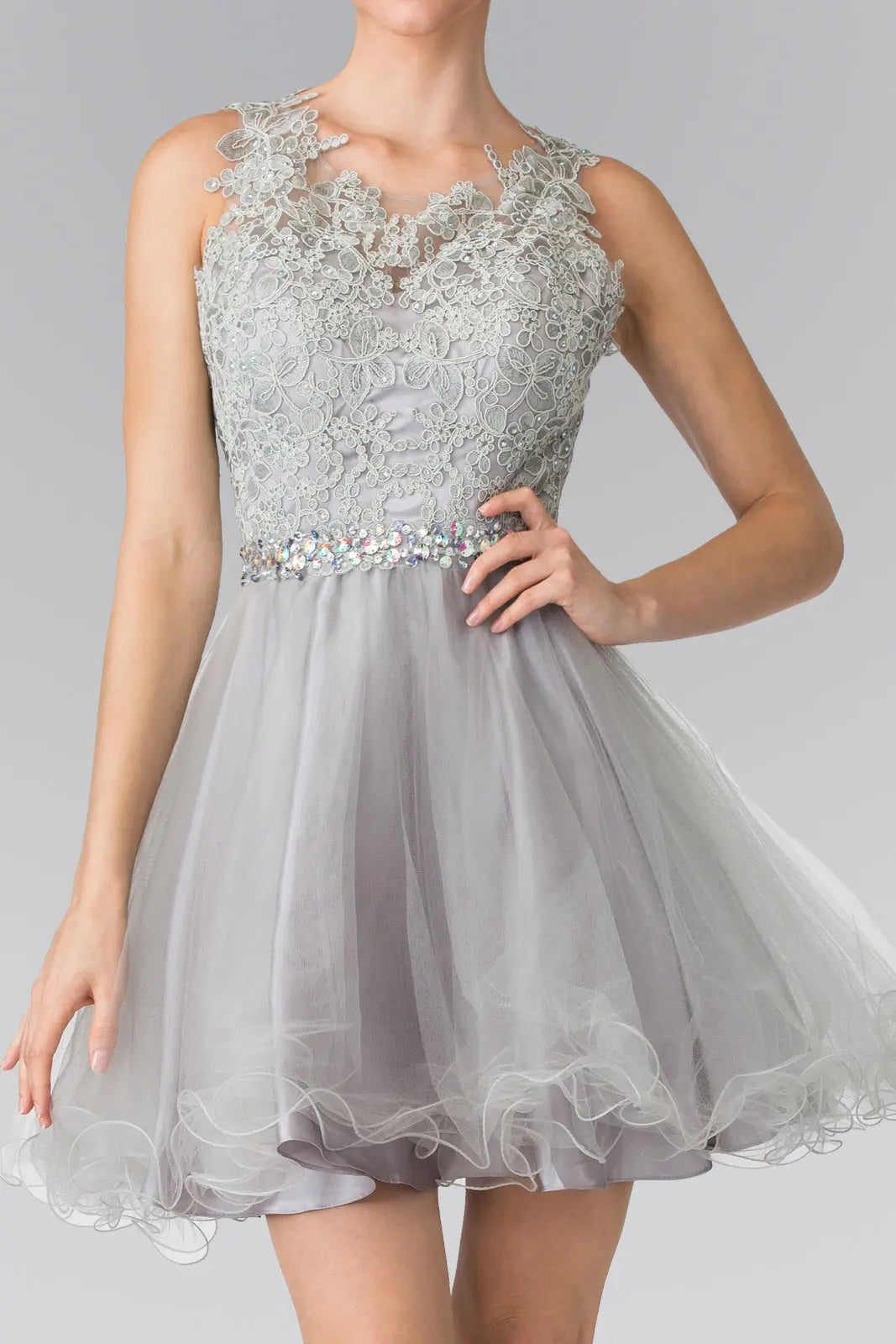 Bridesmaid dresses/black blush burgundy champagne mint navy silver snow white mauve lace illusion top a line short dress with beaded waist GS2375 GLGS2375
