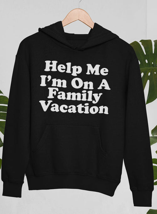 Black hoodie from Jade Thalassa with "Help Me I&