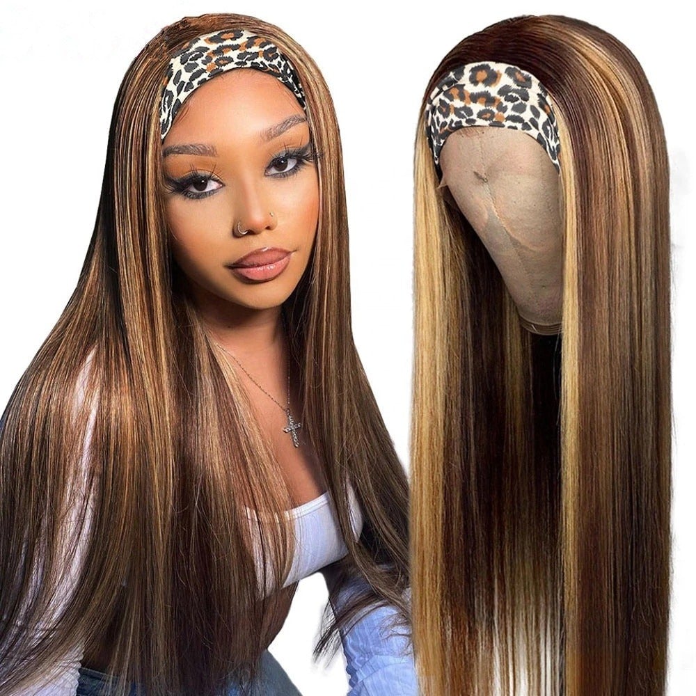 Cerise Alfie glueless human hair wig with body wave texture and highlight headband, natural-looking style for a luxurious appearance.