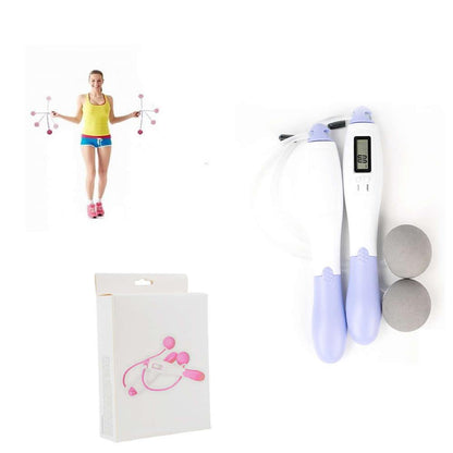 Salmon Lucky electronic jump rope for home gym full body exercise, compact fitness tech accessory with digital features