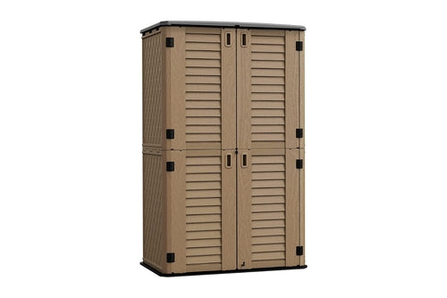 Emerald Thanatos Horti Cubic 66 cu ft outdoor vertical storage shed for garden organization and outdoor storage solutions
