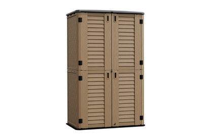 Emerald Thanatos Horti Cubic 66 cu ft outdoor vertical storage shed for garden organization and outdoor storage solutions