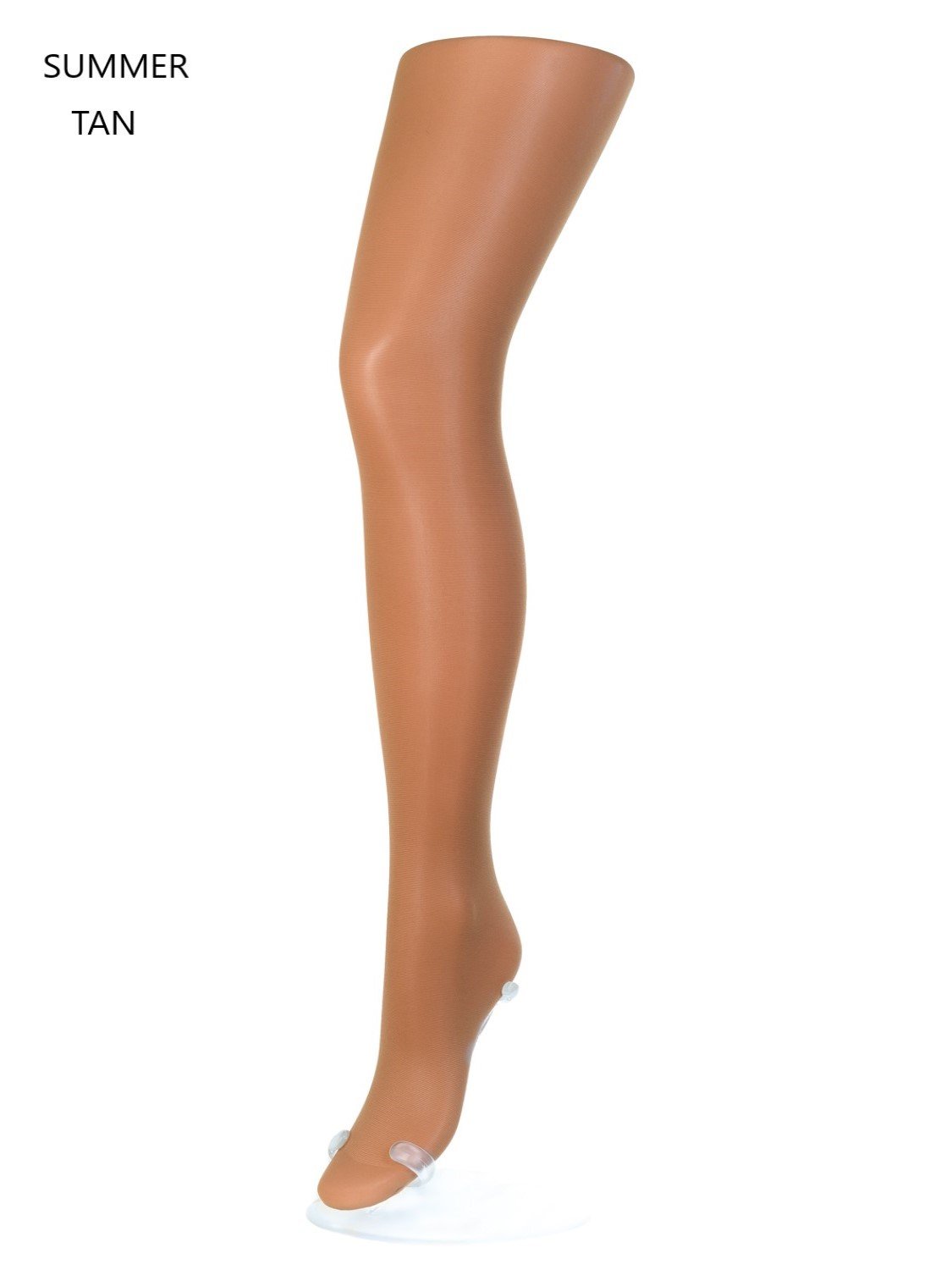 Grey Crius Hosetess Magic Lift shapewear support stockings worn as leggings in a tan color, designed for shaping and support.