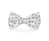 Plum Semele Hugs & Kisses dog bow tie featuring a playful kisses pattern, perfect for stylish pet accessories.