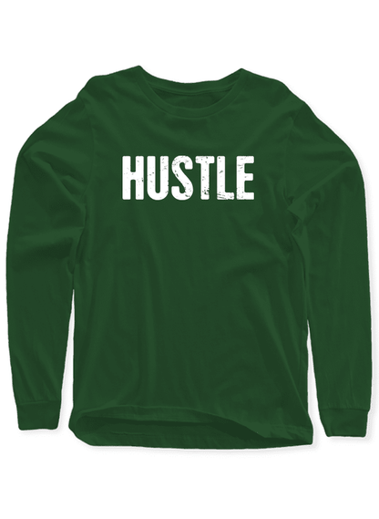 Scorpius Hustle full sleeves T-shirt in black, featuring a casual design and comfortable fit for everyday wear.