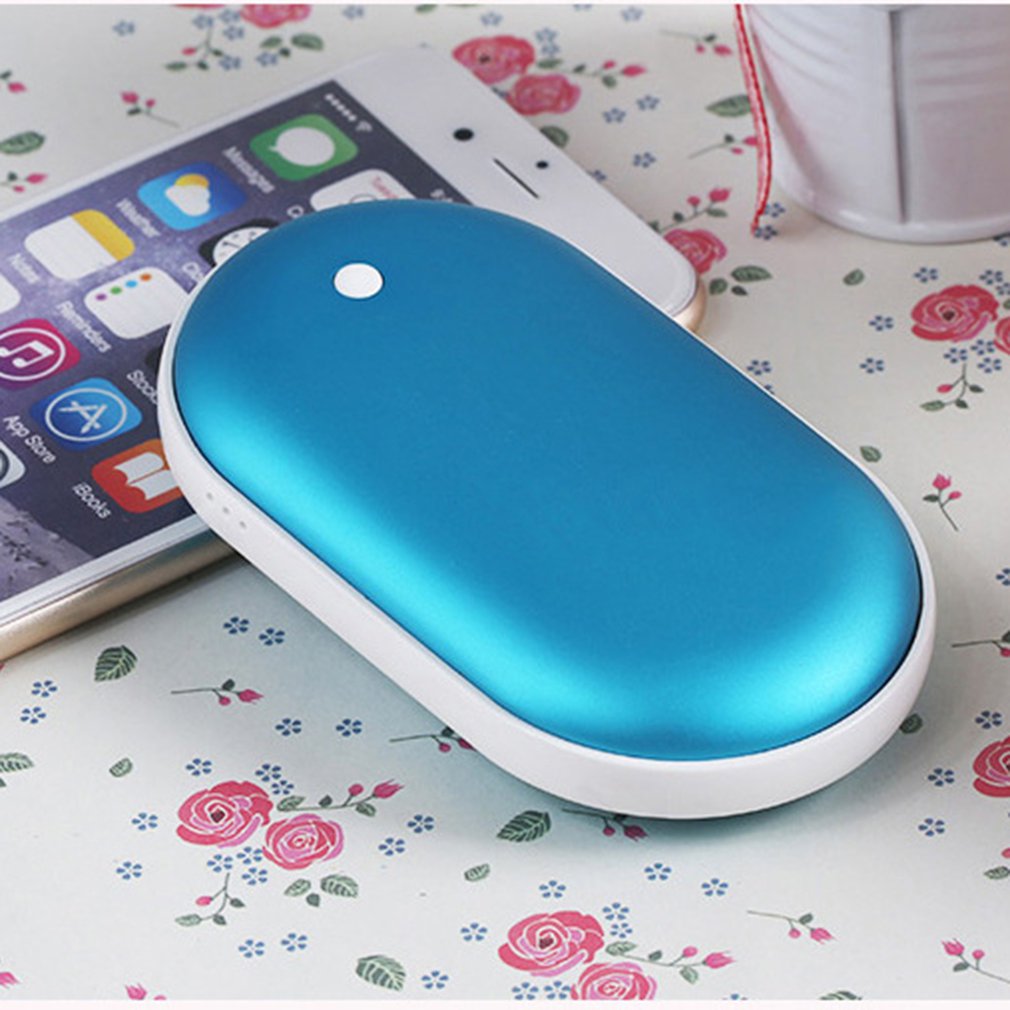 Salmon Lucky portable hand warmer and power bank tech accessory with a sleek design, ideal for staying warm and charging devices on the go.