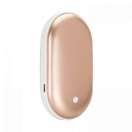 Salmon Lucky warm and cozy portable hand warmer and power bank, compact tech accessory with a sleek design for on-the-go warmth and charging.