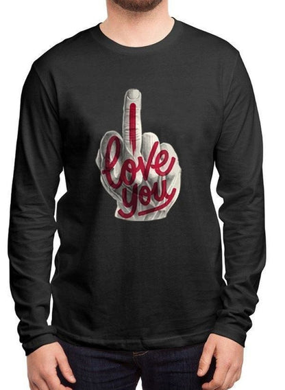 Scorpius I Love You full sleeves T-shirt featuring a casual design with long sleeves and printed text on the front.