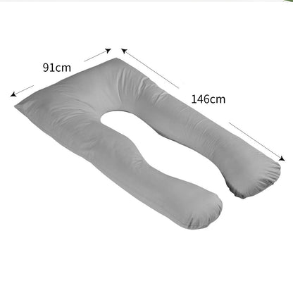 Black maternity pregnancy pillow case by Ultramarine Dione, designed for nursing and body support during sleep.