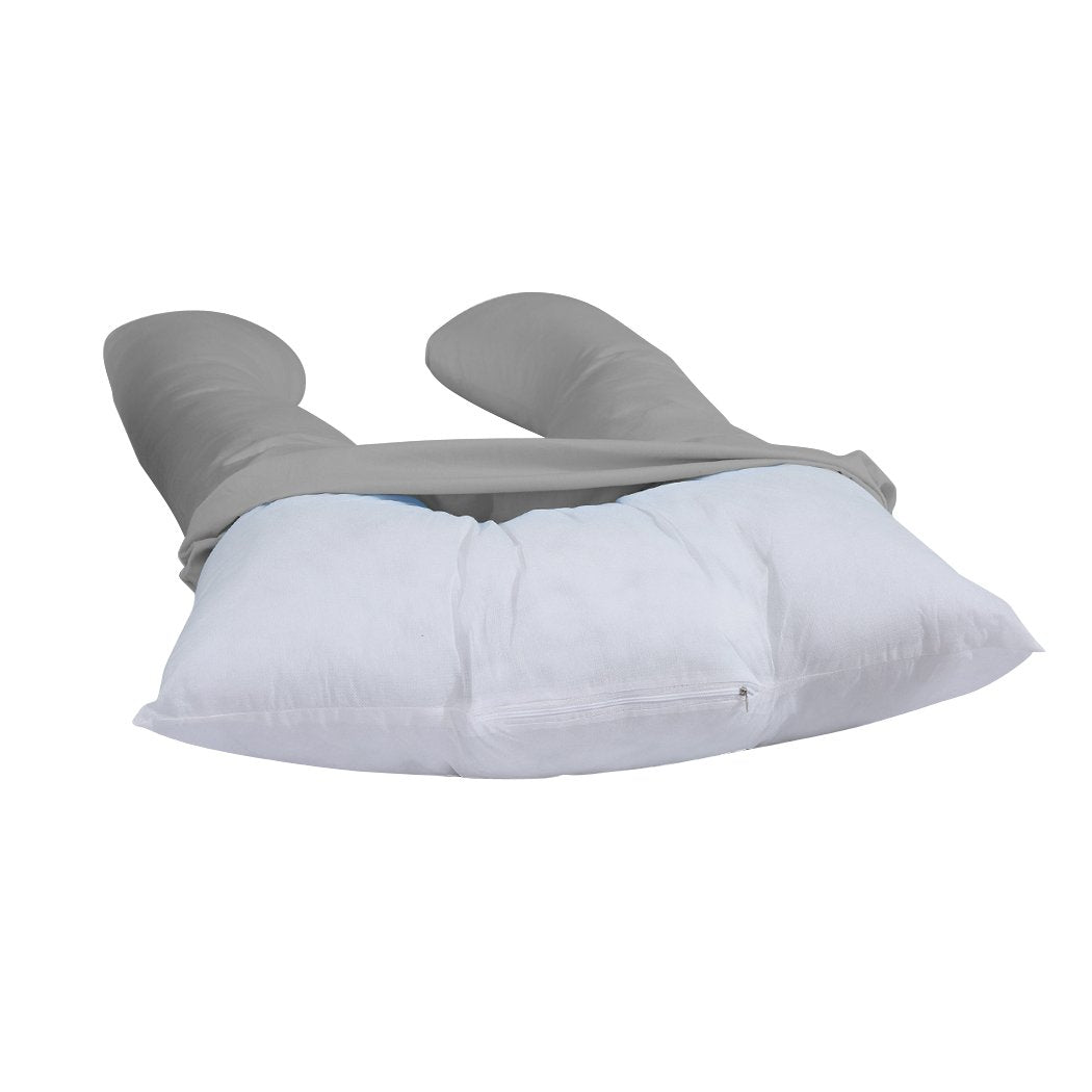 Ultramarine Dione maternity pregnancy pillow case for nursing and sleeping body support, made of soft fabric for comfort.