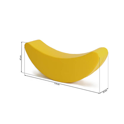 Soft play furniture banana in bright yellow from Blush Apricot, designed for children&
