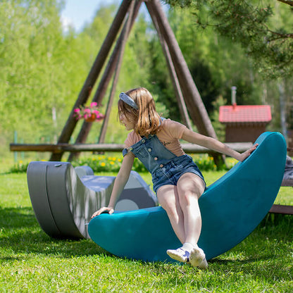 Soft play furniture banana shaped toy from Blush Apricot, designed for children’s play areas or nurseries.