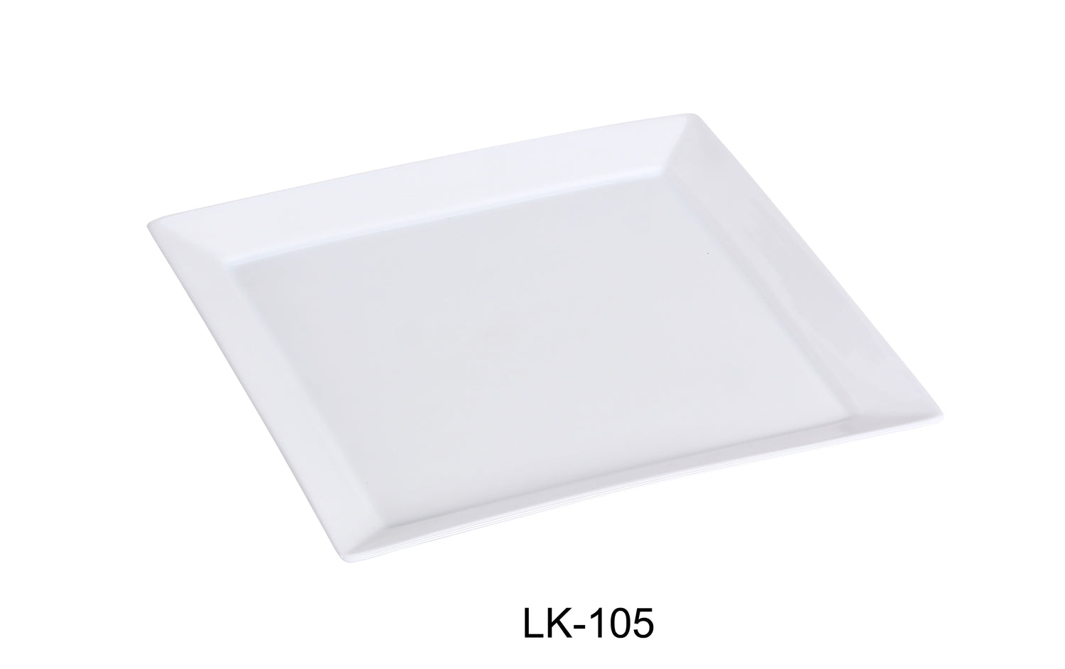 Yanco LK-105 5.25-inch square plate by Lime Atlas, ceramic dinnerware for home and garden use, shown with a white finish.