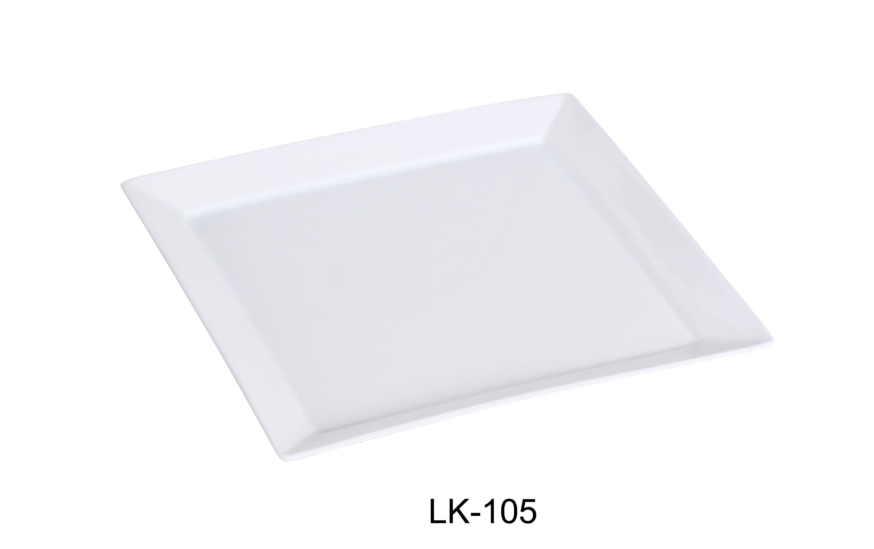 Yanco LK-105 5.25-inch square plate by Lime Atlas, ceramic dinnerware for home and garden use, shown with a white finish.