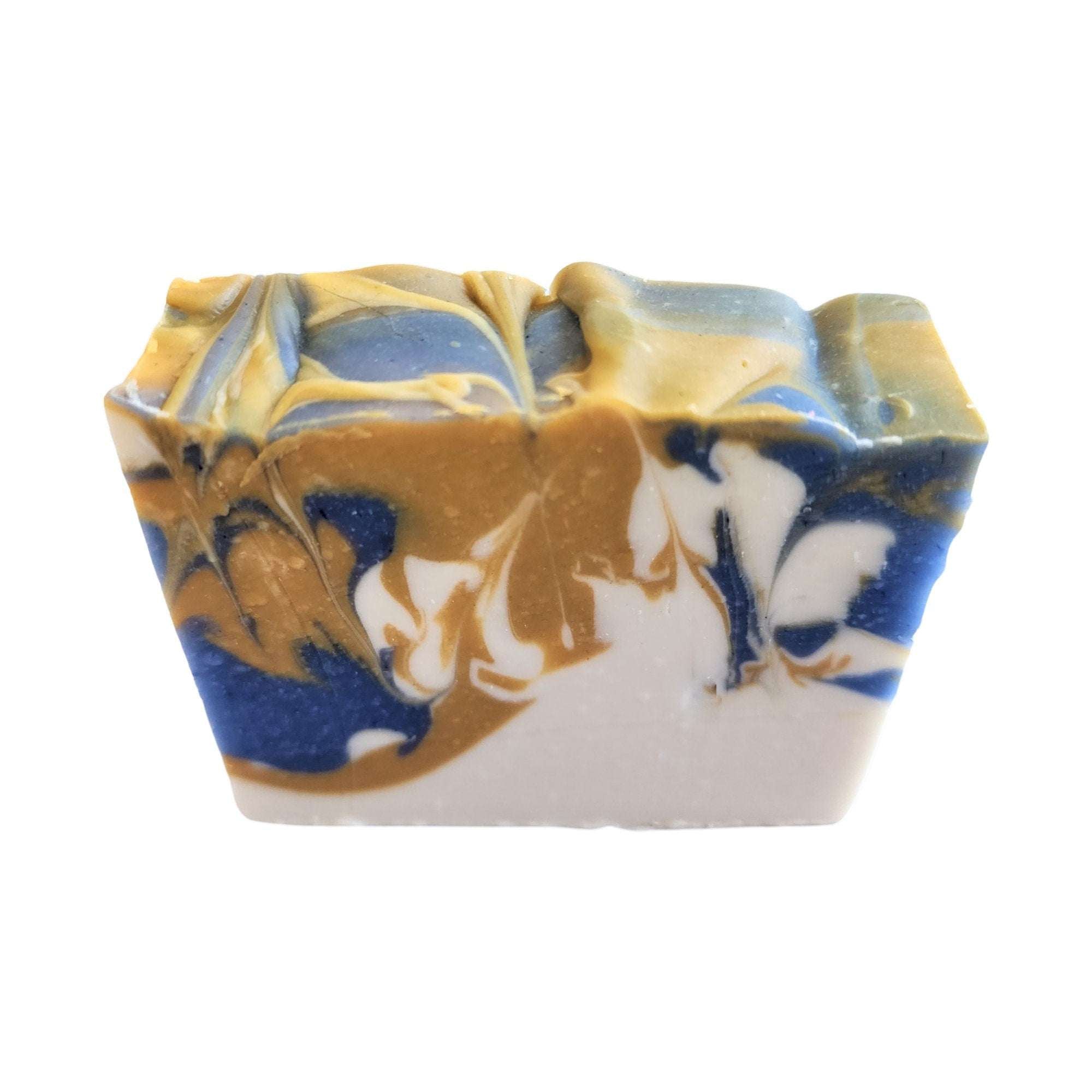 Yellow Shadow Mai Tai Soap for bath and beauty, showing a colorful, handcrafted soap bar with tropical-inspired design.