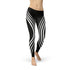 Black Venom leggings for women by Maroon Sooty, showcasing a fitted, stylish design with a smooth, stretchy fabric.