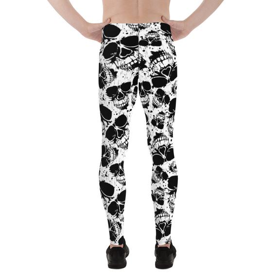 Black and white skull print men&