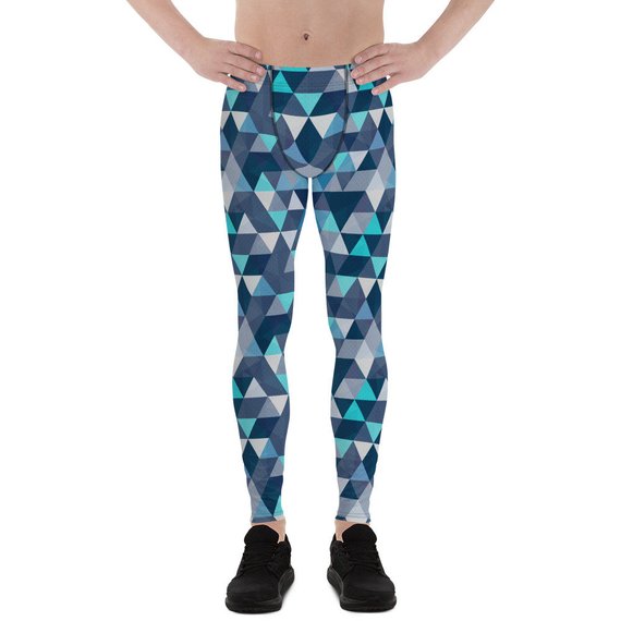 Blue geometric triangles men&