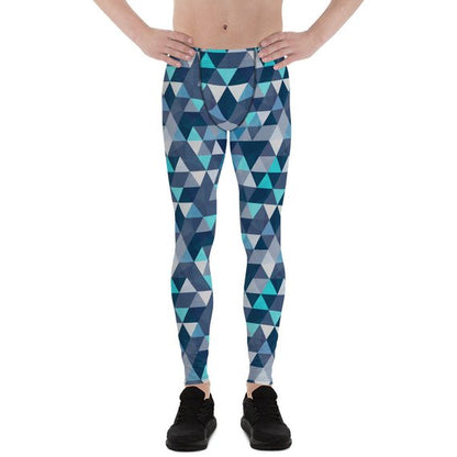 Blue geometric triangles men&