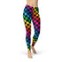 Women’s cat houndstooth leggings by Maroon Sooty featuring a stylish black and white houndstooth pattern on stretchy fabric