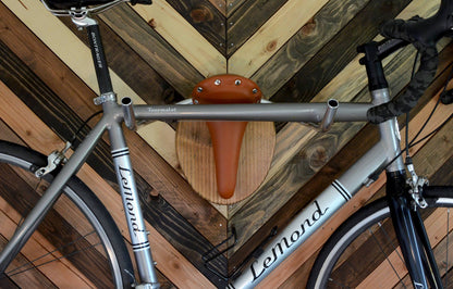 Decorative bike rack featuring a Texas Longhorn design by Pinwheel, suitable for home and garden decor.
