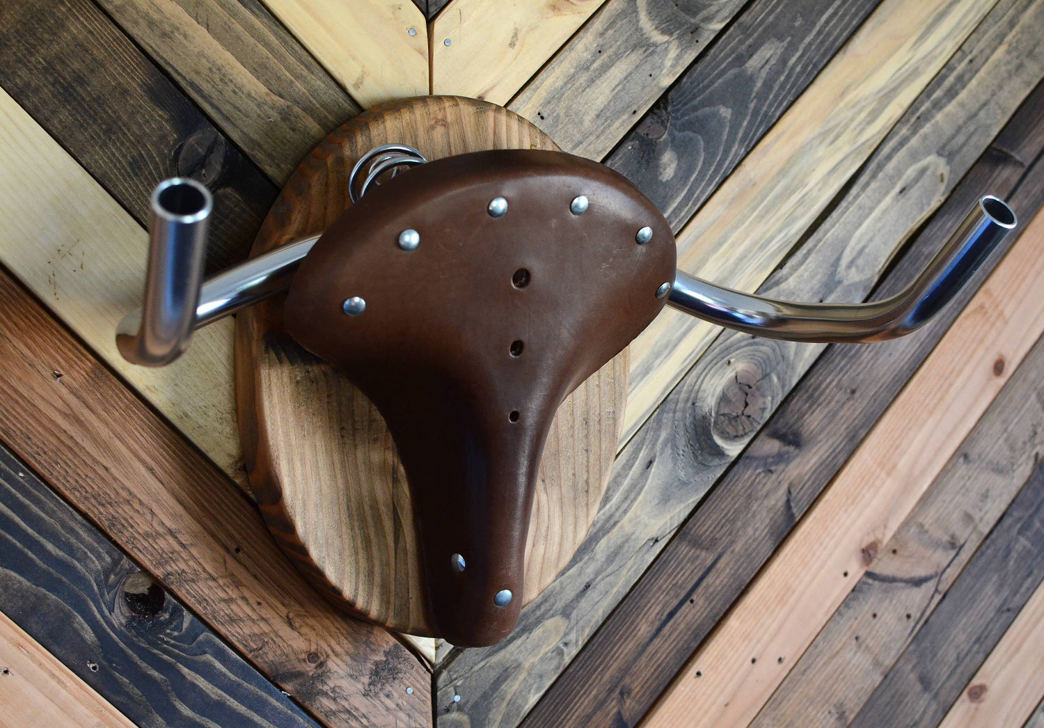 Decorative bicycle taxidermy cycle rack by Pinwheel, styled as "The American," for home and garden decor.