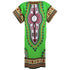 White Baobab handmade African dashiki dress with vibrant patterns, flowing long dress for elegant cultural style.