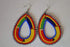 Handcrafted African Masai Beads Drop Earrings by White Baobab featuring colorful beadwork and traditional design.